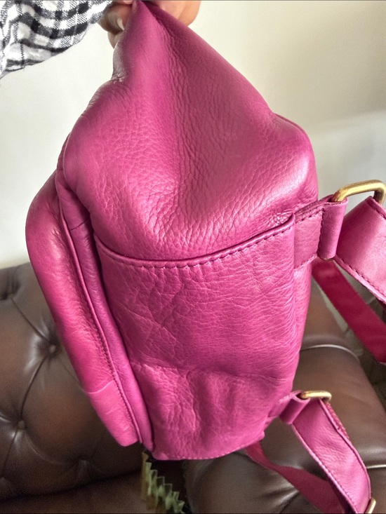 American Leather Co. Magenta/plum Leather Backpack main image 7